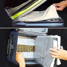 Органайзер для одягу EZSTAX на 10 секцій 35×30 см, гнучкий пластик, прозорий - мініатюра 4