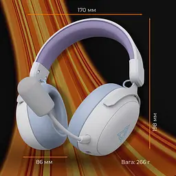 Bluetooth-гарнітура Ajazz AHM08 MAX 3-Mode White (AHM08-MAX-PWB) - мініатюра 6