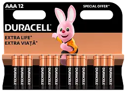 Лужні батареї Duracell AAA, 12 шт. (6409626)