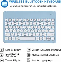 Чохол Для Клавіатури CLALOC З Мишею Для Ipad Pro 11" 1-Го 2-Го 3-Го 4-Го Покоління, Квадратні Ножиці Тип Клавіш 78 Клавіш - мініатюра 7