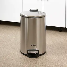 Відро для сміття МVM з кришкою та педаллю 12 л (BIN-16 12L SS) - мініатюра 9