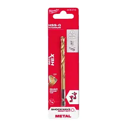 Свердло по металу RedHEX SHOCKWAVE HSS-TiN MILWAUKEE, діаметр 6,5х107х64мм