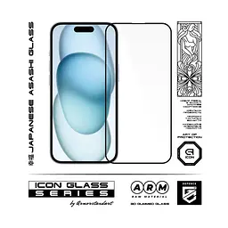 Захисне 3D скло для Apple iPhone 15, Icon 3D, загартоване, 9H, загартоване скло, повне проклеювання, протиударне, глянсове з олеофобним покриттям, на весь екран, сумісне з чохлами, проста установка, ArmorStandart (ARM74272) - мініатюра 2