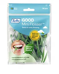Зубна нитка на тримачі, TePe Mini Flosser, 36 шт