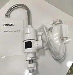 Проточний кран-водонагрівач на мийку Zegor EC-701 LED з ПЗВ 30412 - мініатюра 2