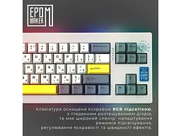 Клавіатура Epomaker Shadow-X White (SHX-W-WL) - мініатюра 6