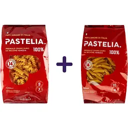 Набір макаронних виробів Pastelia Fusilli 400 г + Pastelia Пера 400 г - мініатюра 2