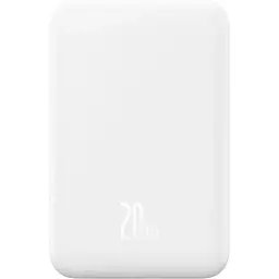 Зовнішній акумулятор Baseus Magnetic Mini Wireless Fast Charge Power Bank 5000mAh 20W Stellar White（With Simple Series Charging Cable Type-C to Typ (P10022107223-00)