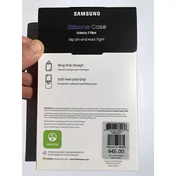 Оригінальний силіконовий чохол із кільцем Silicone Cover with Ring для Samsung Galaxy Z Flip6/Flip 7 FE/ Flip5 Gray EF-PF741TJEGUA SM-F741/SM-F761/SM-F731 - мініатюра 3