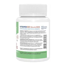 Вітамін B3 500 мг Stark Pharm (Stark Niacin Vitamin B3 with Flush) - 100 таблеток - мініатюра 2