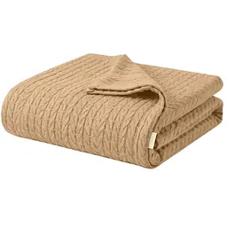 Плед покривало Cosas Sand Knitted Braid 240х260 см косичка (Blanket_27Sand_KnittedBraid_240x260)