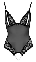 Боді Cottelli Collection Crotchless M чорний - мініатюра 3