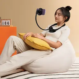 Тримач на шию/стіл Baseus Comfort Joy Series Neck Phone Holder LUGB000001 Black - мініатюра 5