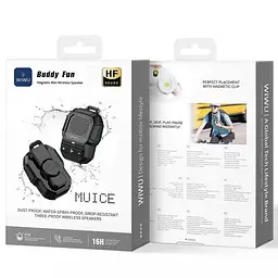 Bluetooth Колонка WiWU SPK-001 Buddy Fun with Magnetic Clip Black - мініатюра 2