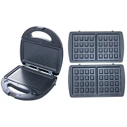 Сендвічниця Crownberg CB-1071 Detachable антипригарна 750 Вт чорний (CB-1071_758) - мініатюра 2