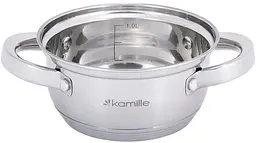 Каструля зі скляною кришкою, низька Kamille Ø14 см kuh0009869 - мініатюра 4