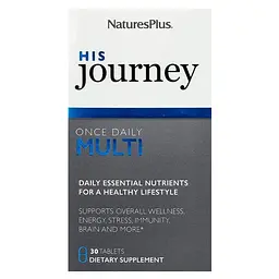 Вітаміни для чоловіків His Journey Once Daily Multi, 30 таблеток Natures Plus vit0004572