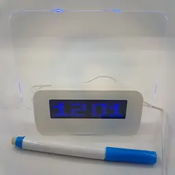 LED годинник з дошкою для записів і маркером 4 USB Синє підсвічування - мініатюра 3