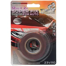 Стрічка двостороння акрилова Virok Super Fix for Auto 12мм х 2м сіра (23V110)