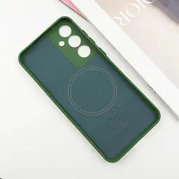 Чохол Silicone Cover Lakshmi Full Camera (AA) with Magnetic Fit для Samsung Galaxy A37 5G Зелений / Dark green - мініатюра 3