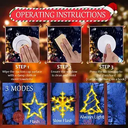 Новорічна LED гірлянда фігурка Ялинка Christmas Tree декор на вікно тепле біле світло набір з 2 шт (SKU-012) - мініатюра 3