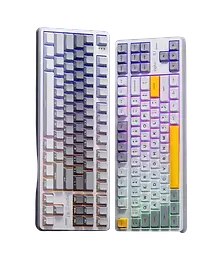 Клавіатура INPHIC K87 Black-Gold Switch Side Printed Gradient Grey - мініатюра 3