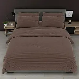 Постільна білизна LoveYouHome Смужка Бязь gold Двоспальна шоколад (7266)