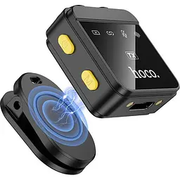 Мікрофонна радіосистема Hoco L17 Lightning/USB-C Black (6942007645997) [158600] - мініатюра 5