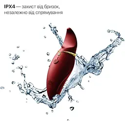 Вібратор 2 в 1 із язичком Zalo Hero Wine Red кристал Swarovski - мініатюра 5