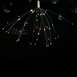 Вулична акумуляторна світлодіодна LED гірлянда 6м Казкові вогні на сонячній батареї з пультом автономне підсвічування світильник UKC HA-83 - мініатюра 9