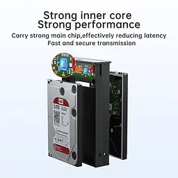 Корпус для жорстких дисків ACASIS EC-7252 USB 3.0 з підтримкою RAID до 12 ТБ для SATA HDD/SSD 2,5 дюйма (Синій) - мініатюра 8