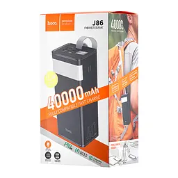 Power Bank Hoco J86 Powermaster 22.5W fully compatible power bank 40000mAh Чорний - мініатюра 3