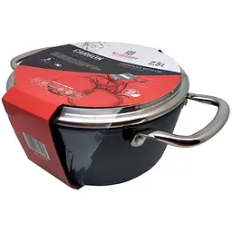 Каструля Krauzer Carbon з кришкою FN04-20-2Y кована 20 см 2.5 л (77203) - мініатюра 4