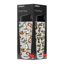 Термокухоль Ardesto Coffee Time Yorkie 450 мл нержавіюча сталь бежевий