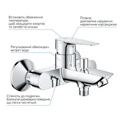 Змішувач для ванни Grohe QuickFix StartEdge 24198001, Хром - мініатюра 6