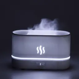 Ультразвуковий зволожувач повітря Flame Aroma Diffuser Білий, аромадифузор з підсвіткою (NS) - мініатюра 5