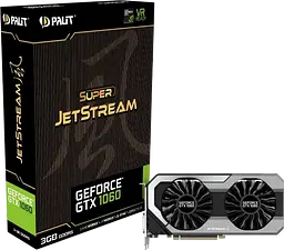 Відеокарта GeForce GTX 1060 3GB Palit Super JetStream (NE51060S15F9-1060J) Б/В