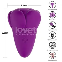 Вібратор для клітора Love Toy Flicker 9.7 см (фіолетовий) - мініатюра 3