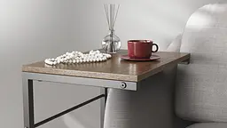 Столик Террі Ferrum-decor 650x440x330 Чорний метал ДСП Дуб Сонома Трюфель 16 мм (FRD-104652) - мініатюра 3