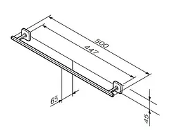 Вішалка для рушників AM.PM Gem 50 см (A90346400) - мініатюра 8