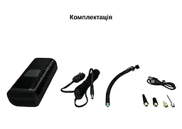 Портативний компресор Yaoen 216 USB+DC 150PSI 4500mAh (YPSBU4515B 5354) Чорний - мініатюра 14