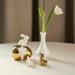 Статуетка декоративна MBM HOME Апельсиновий кролик біла (DH-ST-41 WHITE) - мініатюра 5