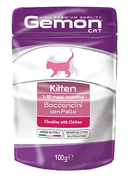 Gemon Cat Wet для кошенят з куркою 100 гр