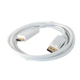 Кабель DisplayPort (M) - HDMI (M), 2 м, білий, Extradigital (KBH1747)