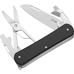 Ніж багатофункціональний Fox Vulpis Aluminium Black. 4 інструменти