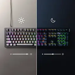 Клавіатура механічна Alloy Rise 106key, Red, USB-A, EN/UA, RGB, чорний HyperX teh0013885 - мініатюра 7