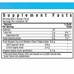 Органічний порошок MCT з кокосового горіха Bluebonnet Nutrition 300 г - мініатюра 4