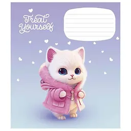 Зошит учнівський "Cute little animals" 012-3333K-2 в клітинку, 12 аркушів