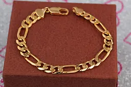 Браслет Xuping Jewelry фігаро 19,5 см 7 мм золотистий