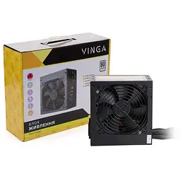 Блок живлення Vinga 500W 80+ (VPS-500P) Black Б/в - мініатюра 2